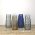 custom modern decorative coloured embossed glass vases